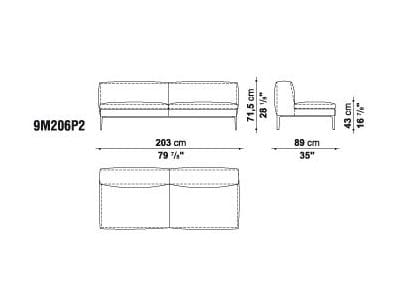 Кожаный угловой диван B&B Italia Michel ARCH-00098797 - Вид №13