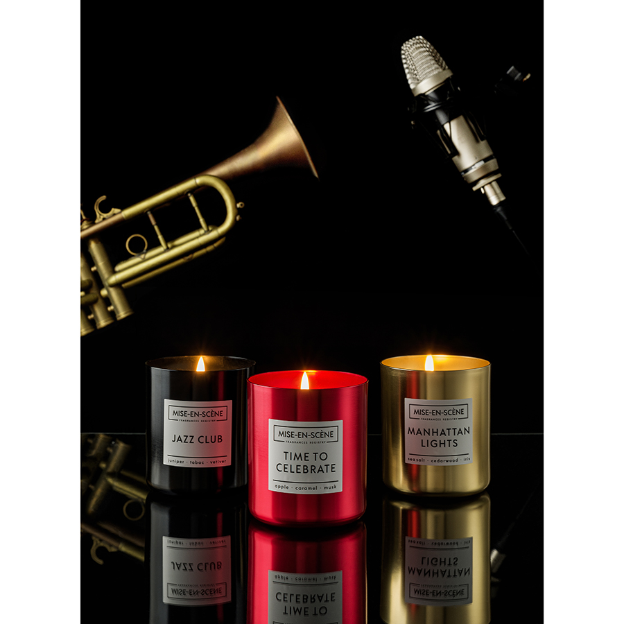 Свеча ароматическая Mise En Scene Manhattan Lights AMBIENTAIR  00-3894982 Золото  - Вид №1