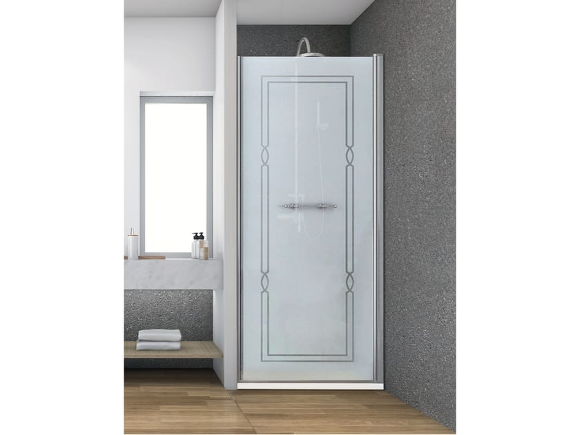 Хрустальная ниша душевая кабина с распашной дверью Metidea декор ARCH-00056428