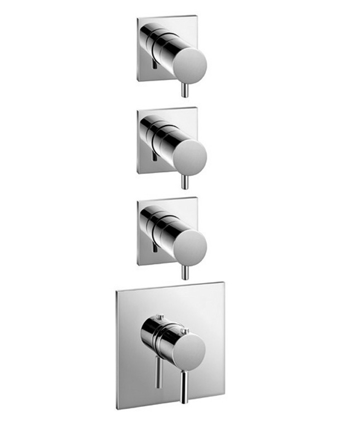 4803B+3903A  Термостатический встраиваемый смеситель для душа, 3/4''3 выпуска 3/4'' ручки впуски 3/4'' Звукоизолированные Fantini Rubinetti CAFÈ