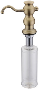 Встраиваемый дозатор ZorG Inox ZR-25 BR для жидкого мыла, бронза