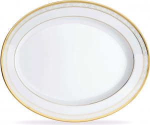 10599209 Noritake Блюдо овальное Noritake "Хэмпшир, золотой кант" 35см Фарфор