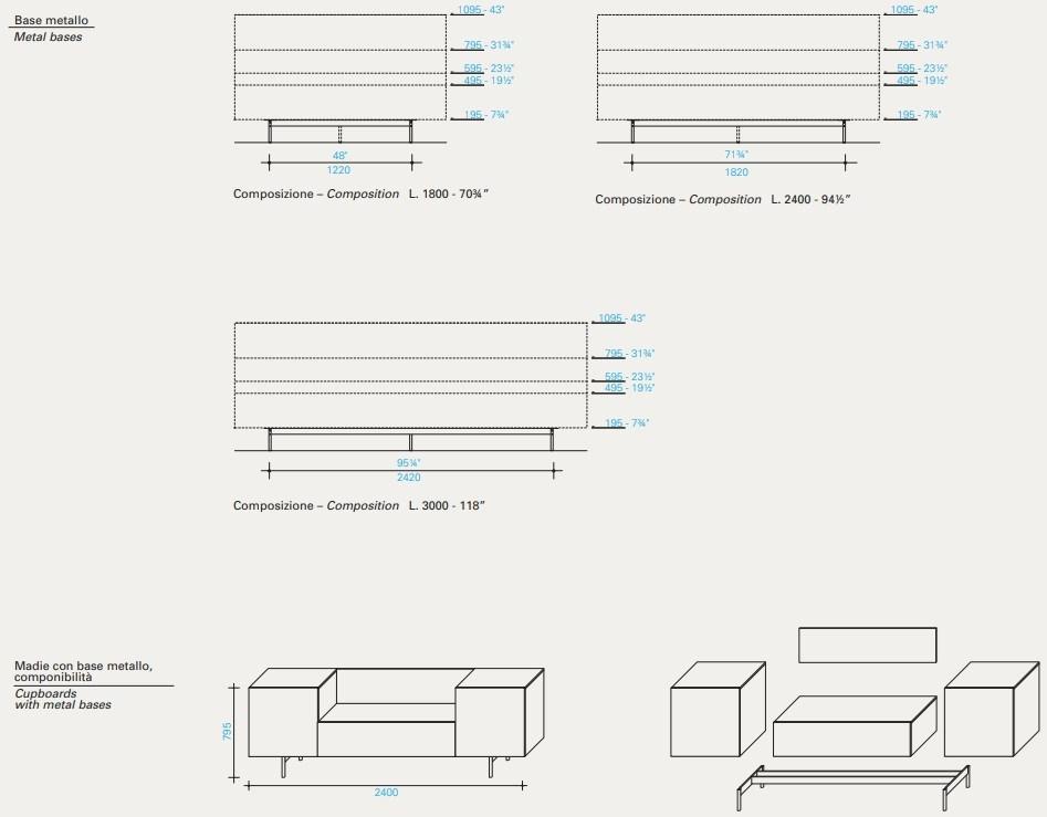 Lema Модульный подвесной буфет с распашными дверцами T030 sun-id-1505353 - Вид №11