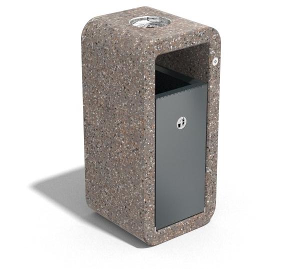 ENCHO ENCHEV - ETE Бетонный мусорный бак с крышкой для улицы  240  - Вид №4