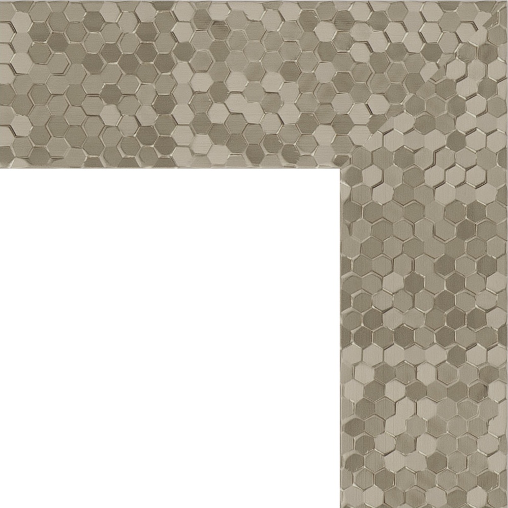 BY 3116 Зеркало в багетной раме - соты титан 70 mm EVOFORM Definite - Вид №5