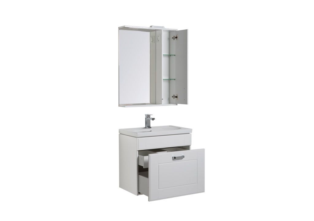 Мебель для ванной Aquanet Рондо 70 белый (1 ящик) 00195706 - Вид №1