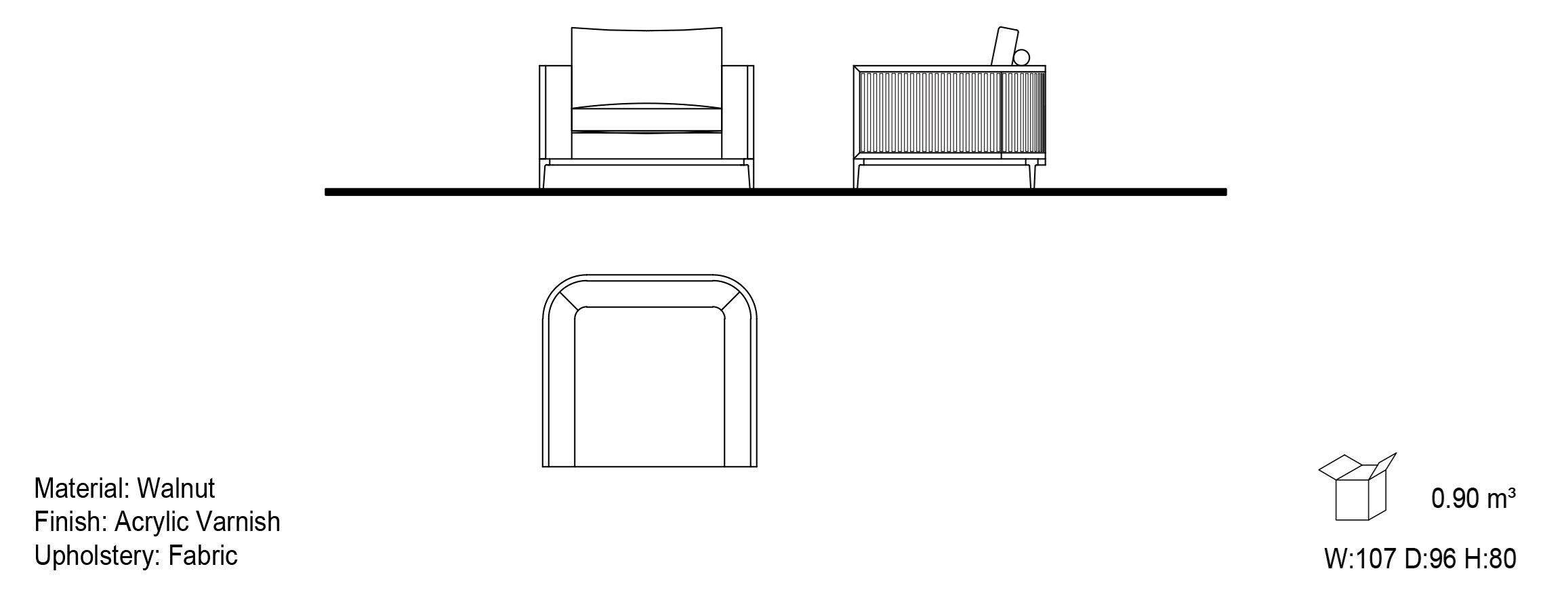 Кресло с подлокотниками Mobi ARCH-00152100 - Вид №3