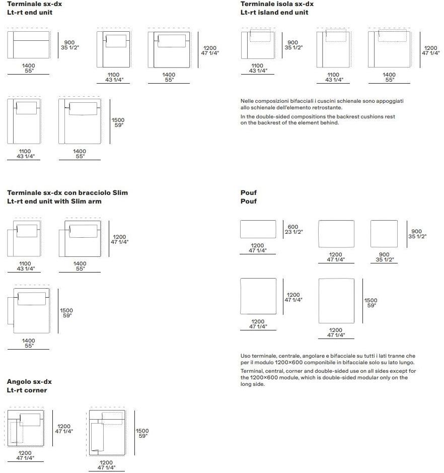 Poliform Модульный тканевый диван Westside sun-id-1453158 - Вид №10