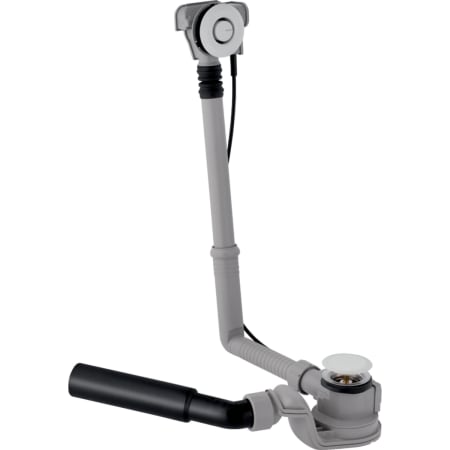 150.755.21.1 Слив-перелив для ванны Geberit с системой нажатия PushControl, d52, длина 26 см, с декоративным комплектом и соединительным коленом Geberit 