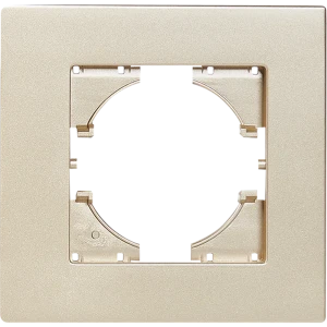 Рамка для розеток и выключателей Gusi Electric City 1 пост цвет шампань