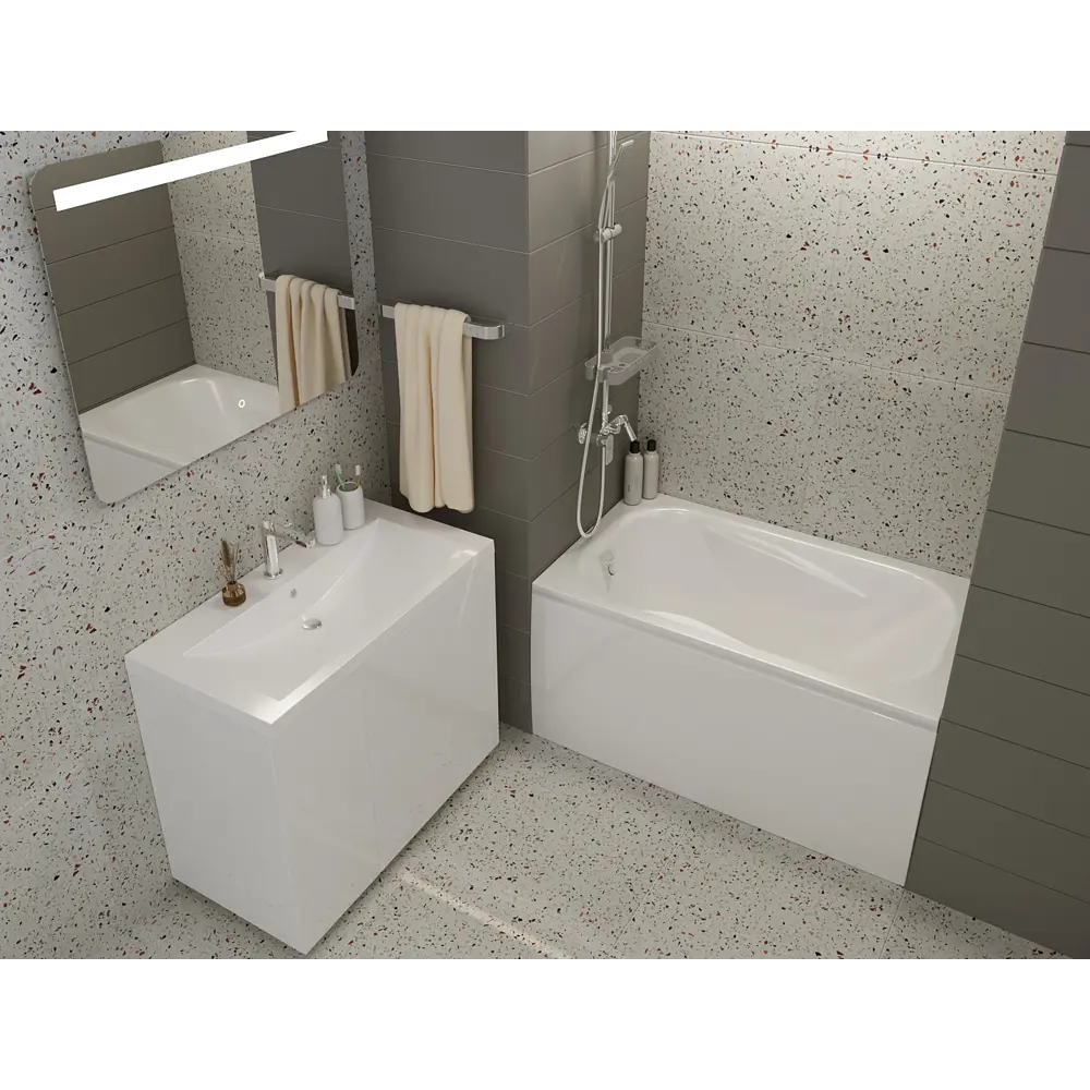 Ванна 100Acryl Luara акриловая 140x70 см ножки в комплекте STLM-2036890 - Вид №6