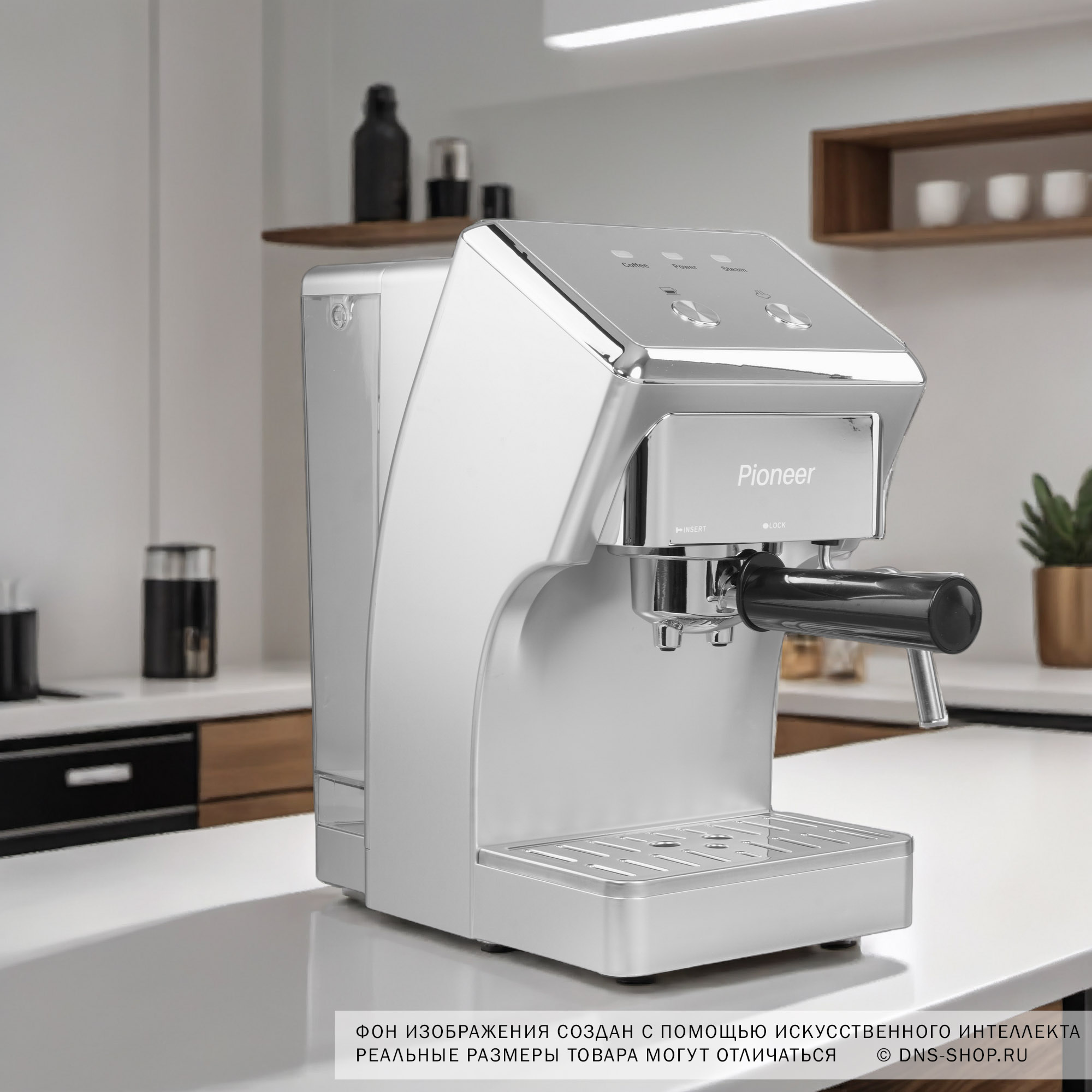 9052711 Кофеварка рожковая Pioneer CM115P серебристый STDN-0073069 - Вид №11