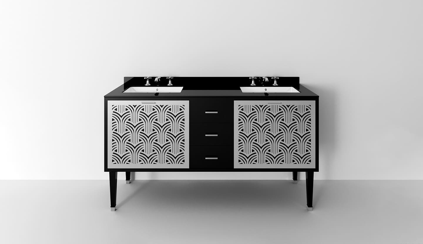 Деревянный двойной умывальник с ящиками Park Avenue CORA 3S ARCH-00133673