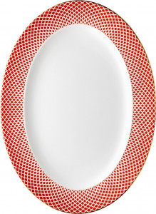 10640627 Rosenthal Блюдо овальное Rosenthal Францис Карро Руж 40см, фарфор Фарфор