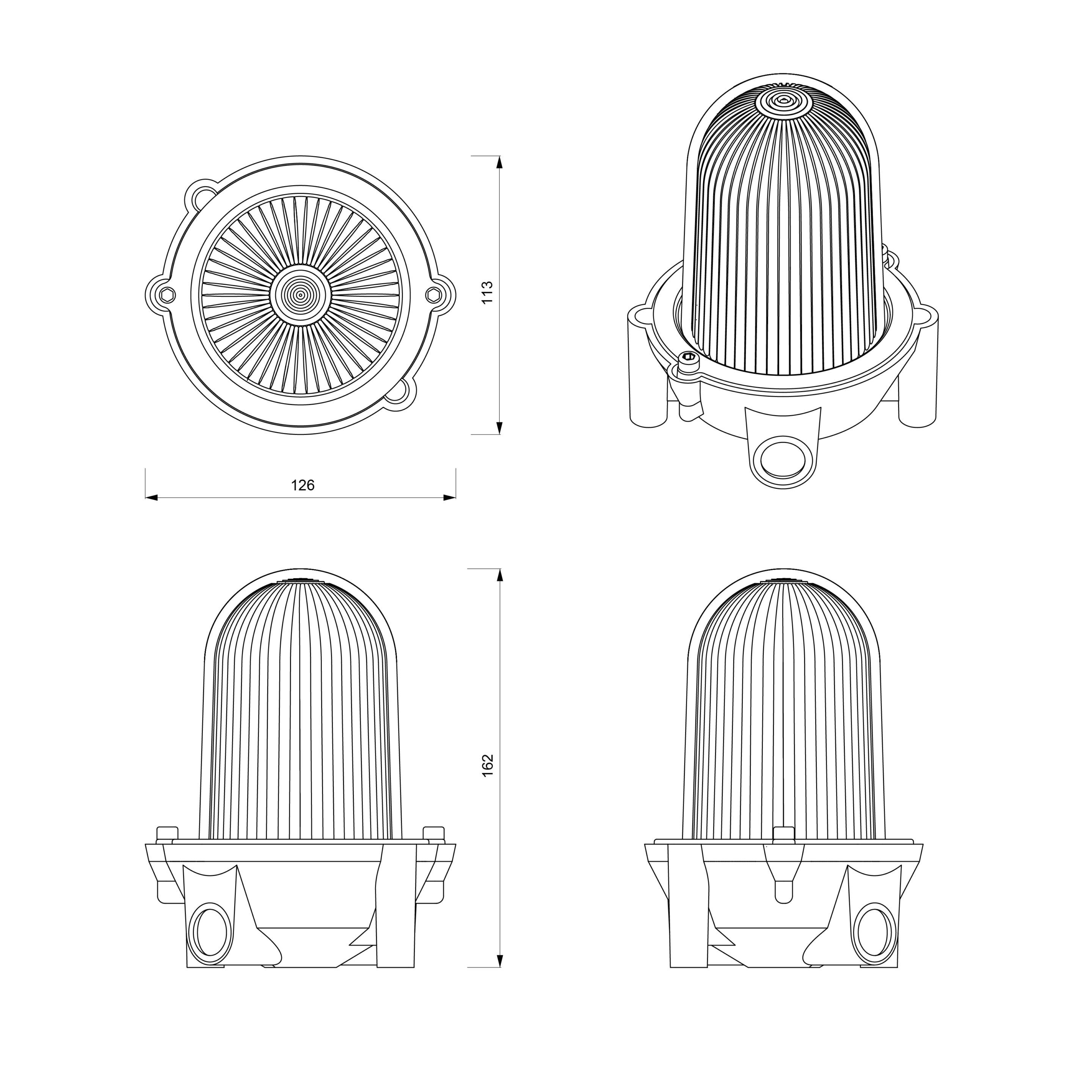 Анодированный алюминиевый потолочный светильник Genuit Graphite ARCH-00012266 - Вид №6