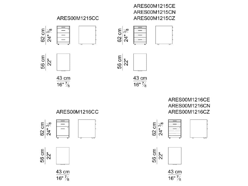 Деревянный офисный комод с замком i 4 Mariani ARCH-00132859 - Вид №2