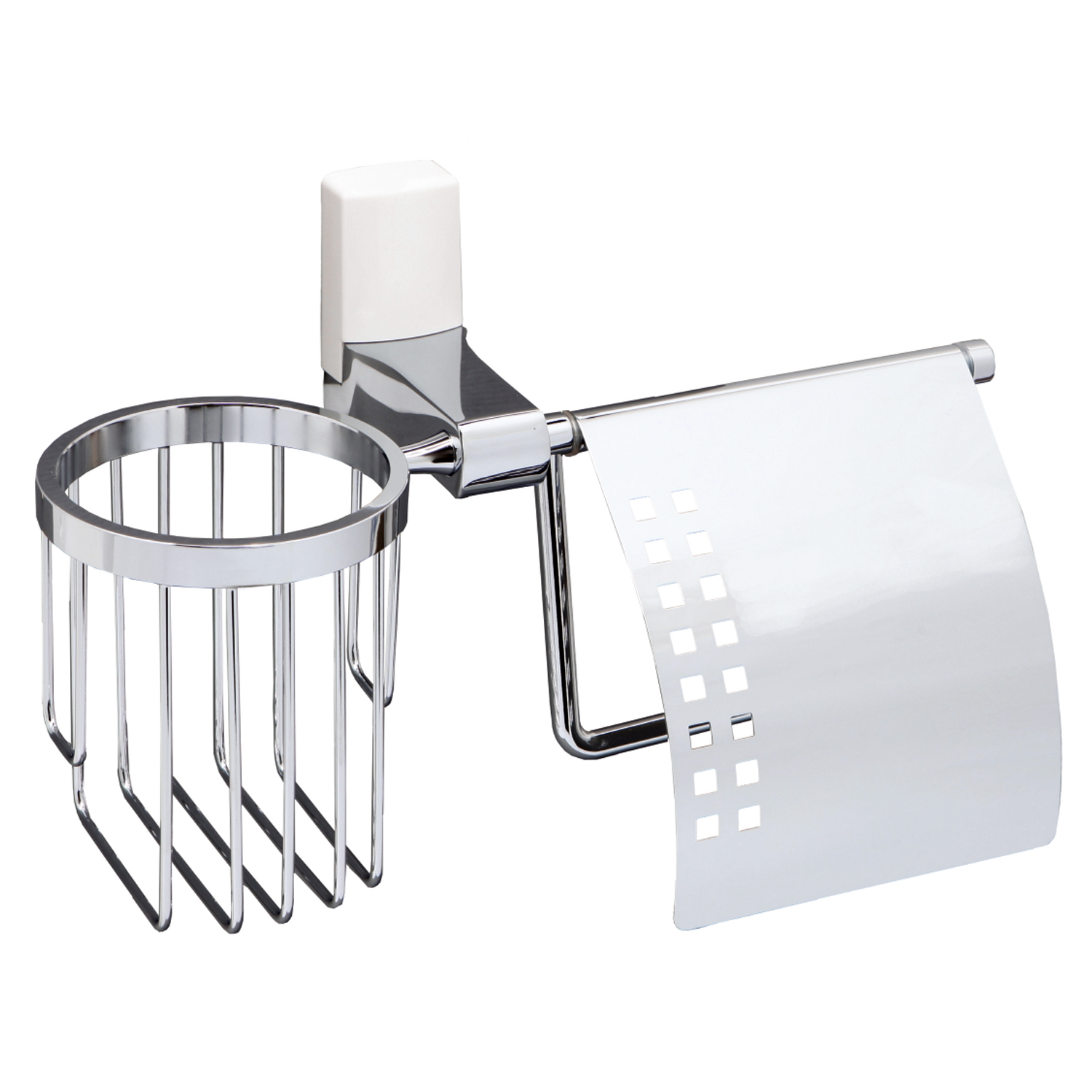 K-5059WHITE Leine Держатель туалетной бумаги и освежителя WasserKRAFT Leine K-5000WHITE  - Вид №1