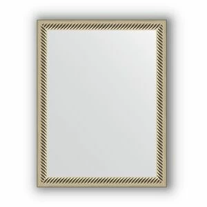 BY 1326 Зеркало в багетной раме - витое серебро 28 mm EVOFORM Definite