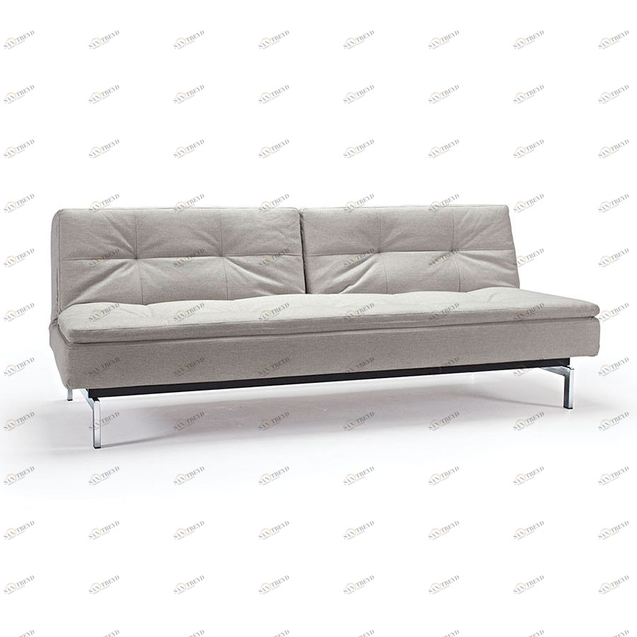 Диван Dublexo с хромированными ножками и черной рамой, светло-серый Innovation Living DUBLEXOS1