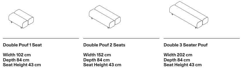Съемный прямоугольный пуф из ткани Desalto Unlimited ARCH-00109990 - Вид №4