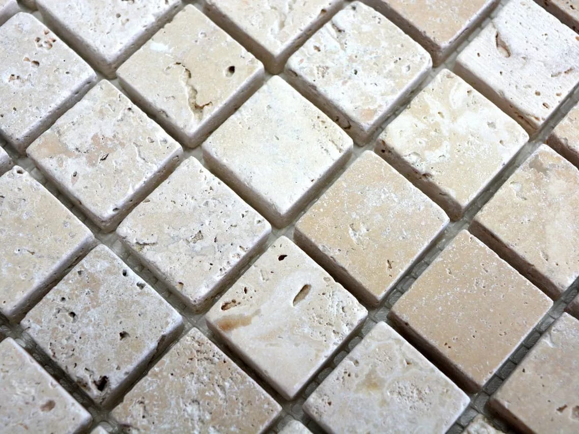 Мозаика из светлого травертина Mosaix мрамор ARCH-00008052