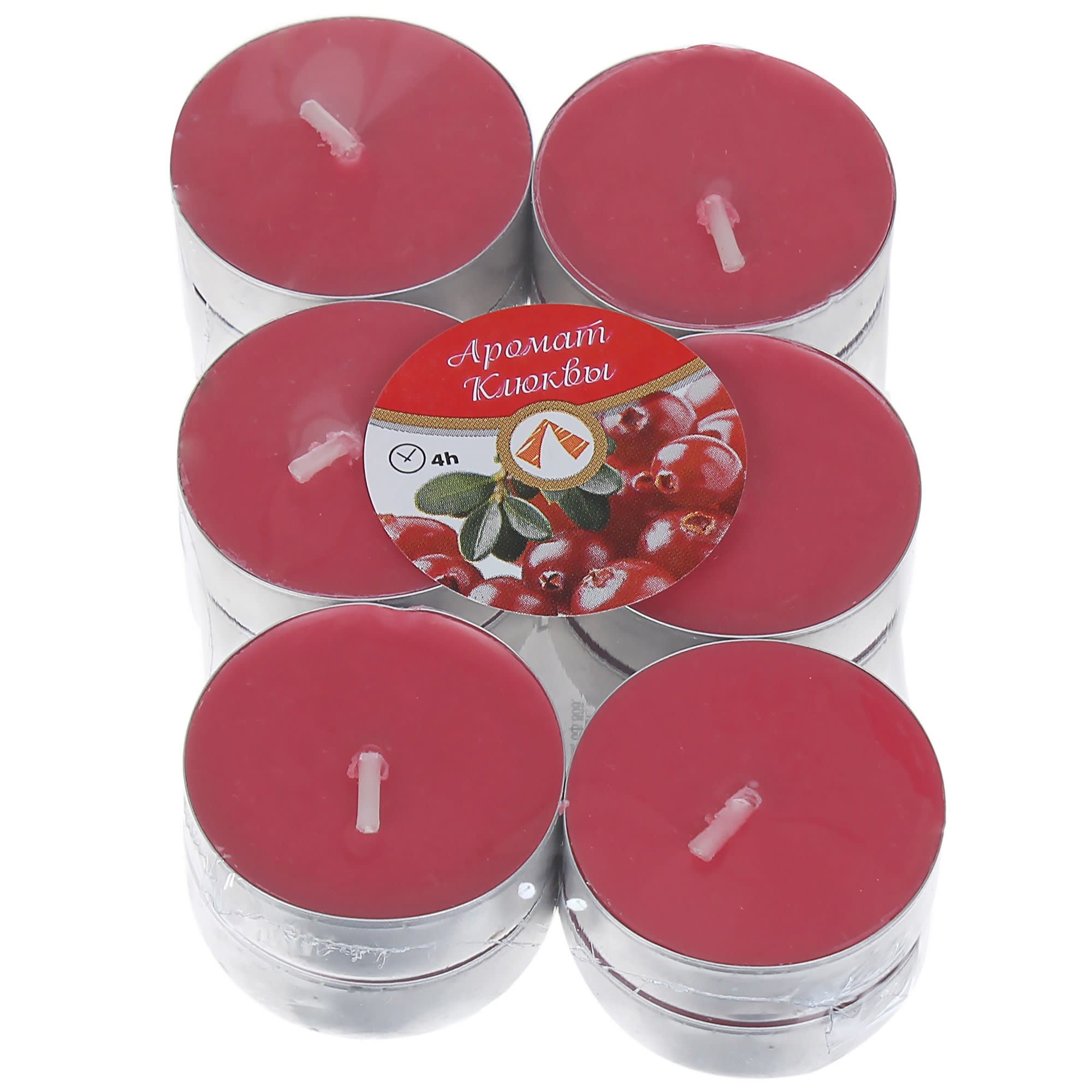82018462 Набор свечей чайных ароматизированных «Клюква», 12 шт Santreyd  - Вид №1