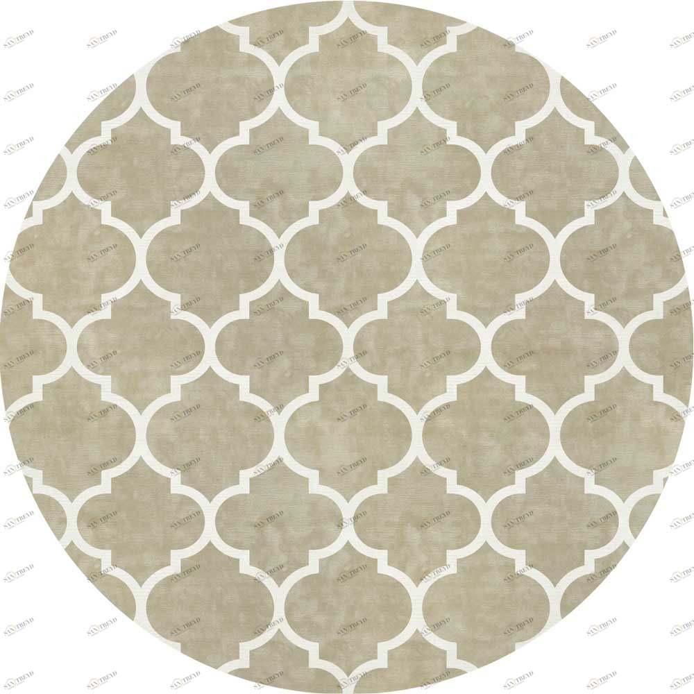 Ковер Trelli Круглый 200x200 бежевый RUGBERRY ДИЗАЙНЕРСКИЕ, TRELLI 326228 Кремовый;бежевый 