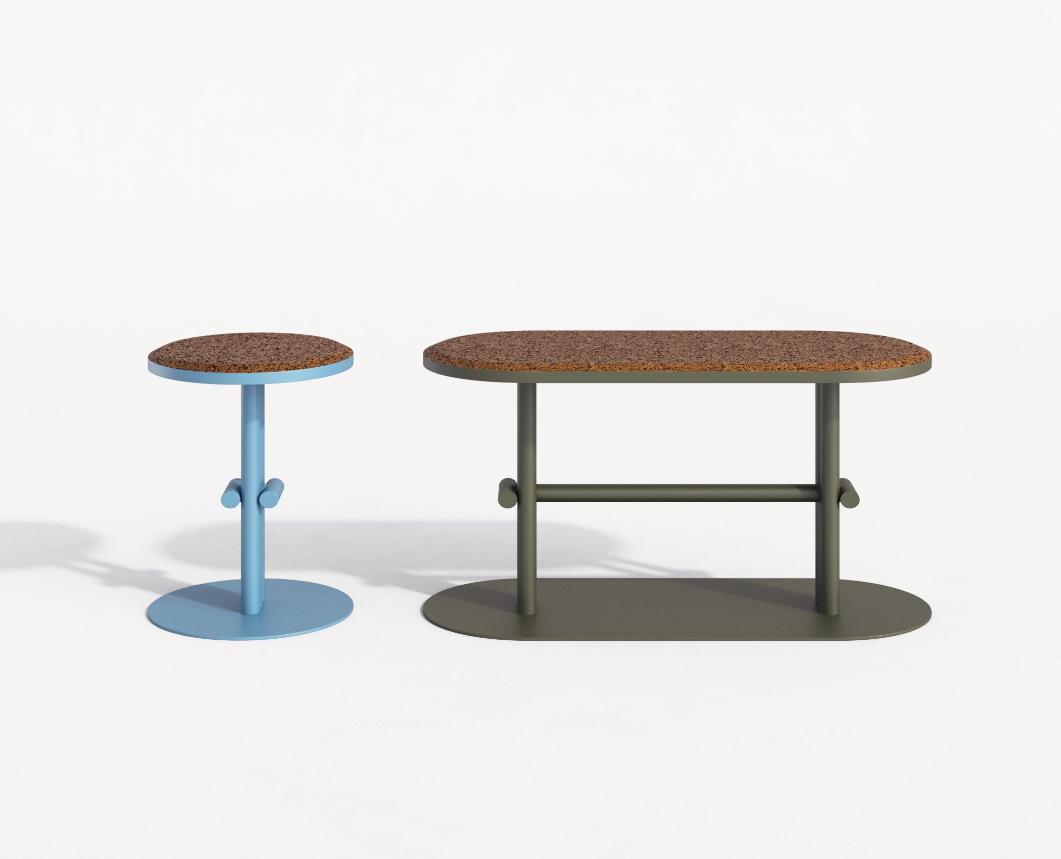 Стальная и пробковая садовая скамейка Joyf точка ARCH-00087097 - Вид №4