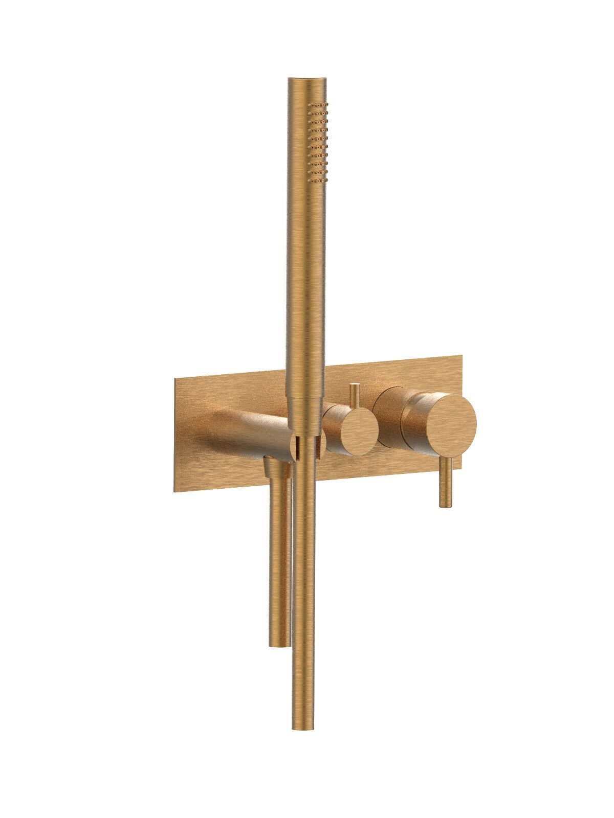 Настенный смеситель для ванны с 3 отверстиями и ручным душем Rubinetterie Frattini отдельная эстетика ARCH-00136591 - Вид №3