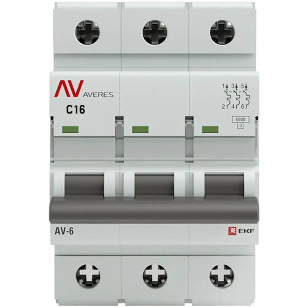 Автоматический выключатель EKF AV-6 3P для защиты электросети 84579886 STLM-0052248 - Вид №1