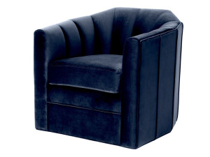 Бархатное кресло с подлокотниками