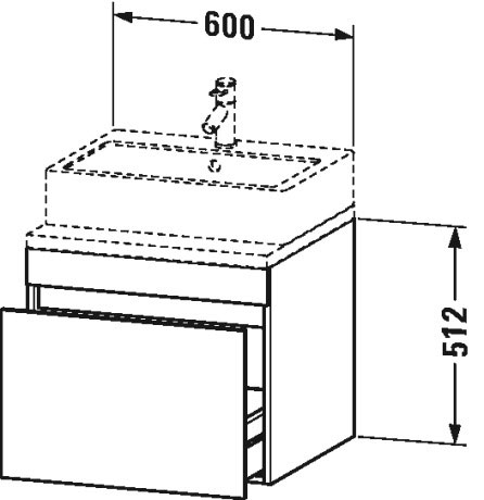 DS531009191 DuraStyle Тумбочка для консоли Серо-коричневый декор Duravit - Вид №1