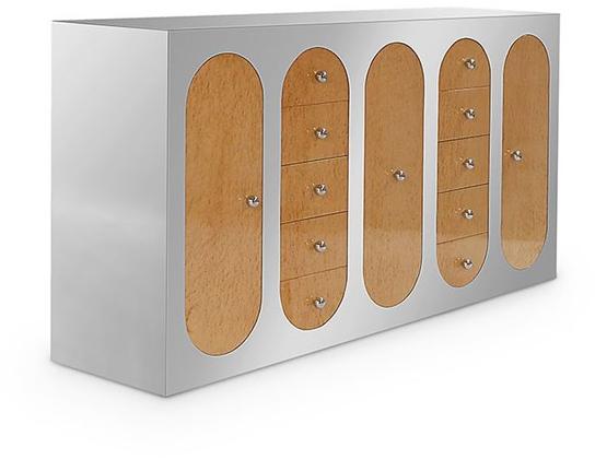 Essential Home Прямоугольная консоль из нержавеющей стали с ящиками sun-id-1351023 - Вид №2