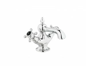 035006.N00.50 Смеситель для раковины на одно отверстие, черный фарфор Яркий хром