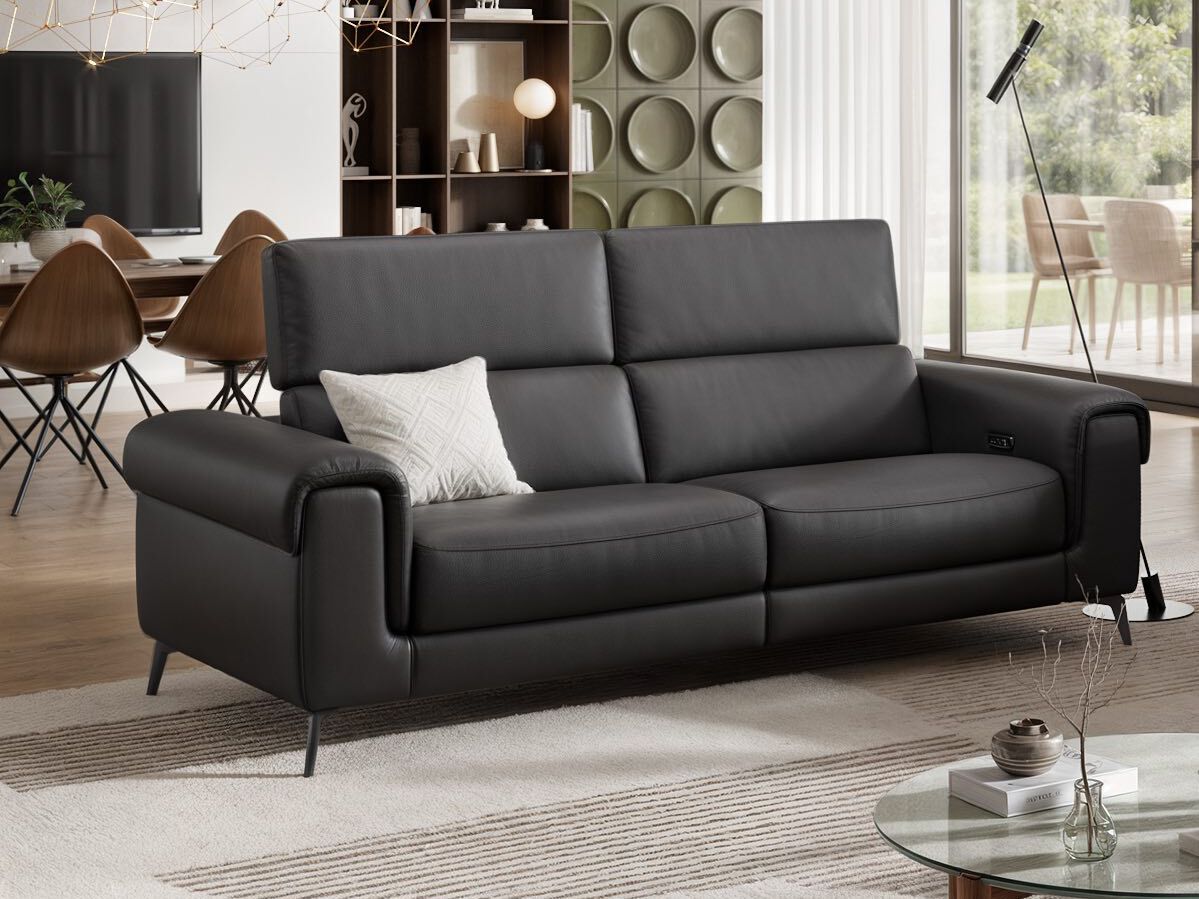 3 местный домашний кинотеатр кожаный диван Sofanella Visso ARCH-00017241