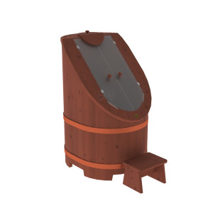 1779 Фитобочка со стеклом "Стандарт" цвет спелая вишня, фурнитура 007 Alyarus