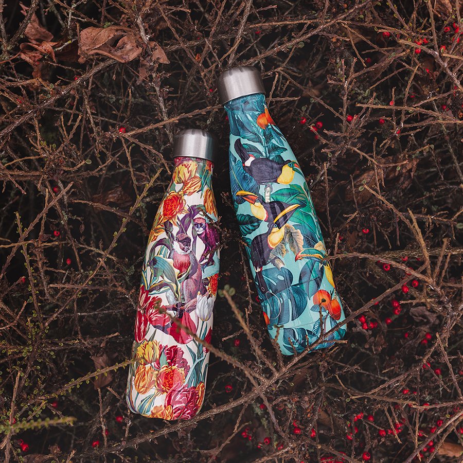 Термос 500 мл зеленый Tropical Toucan CHILLY'S BOTTLES ДИЗАЙНЕРСКИЕ 00-3948035 Зеленый  - Вид №1
