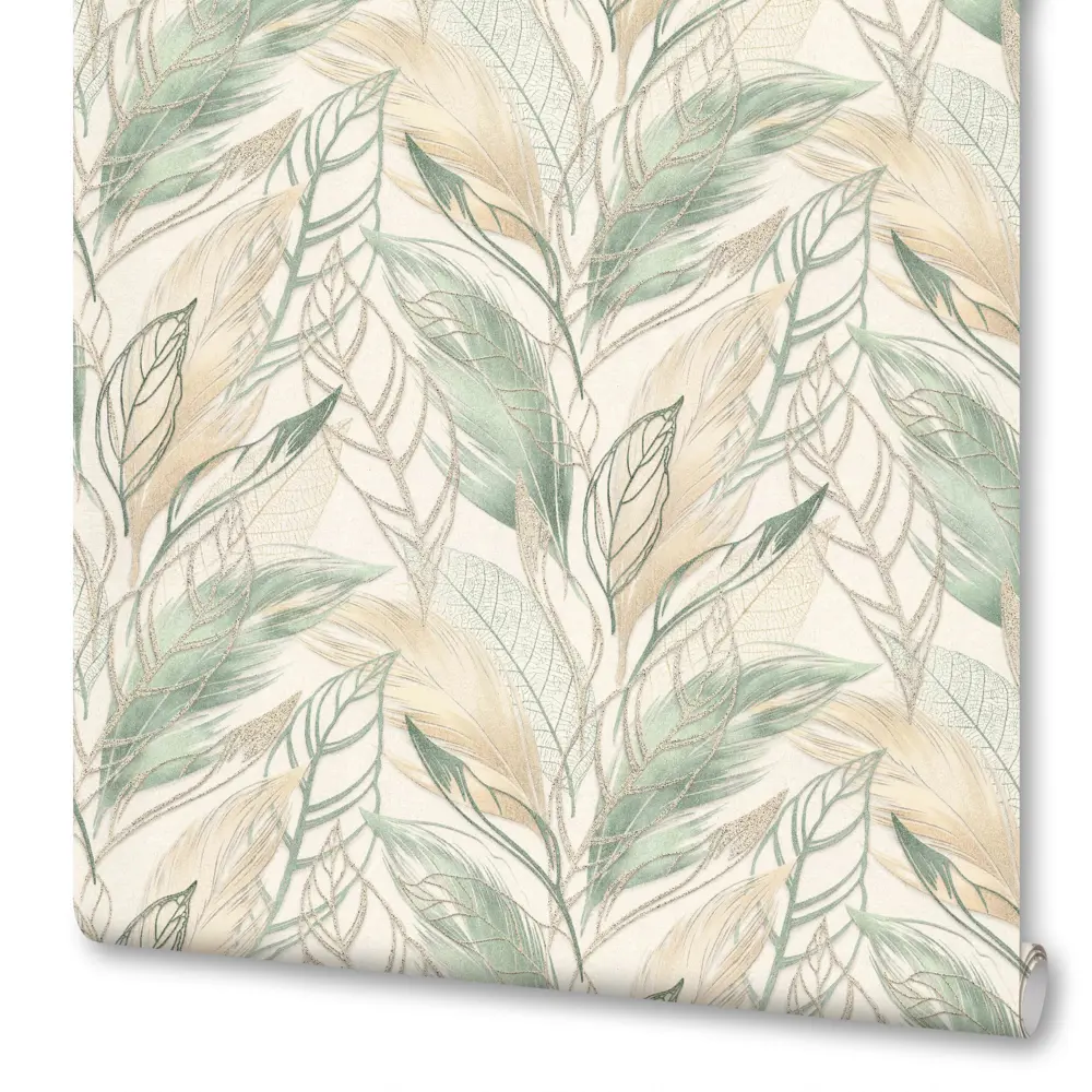 Обои флизелиновые Артекс Хлоя зеленые 1.06 м 10708-03 STLM-2178949