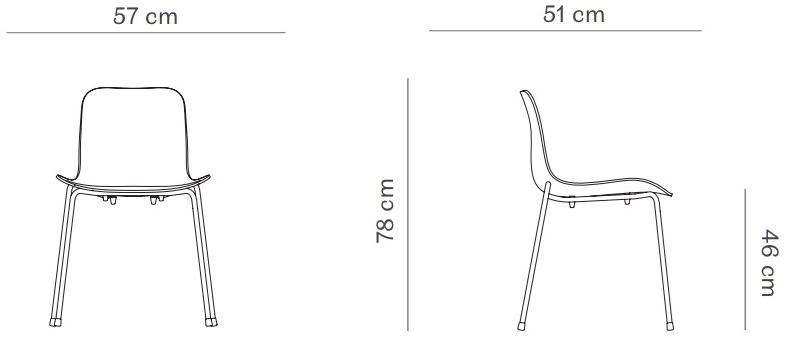 NORR11 Штабелируемый пластиковый стул на алюминиевых ножках Langue sun-id-1401105 - Вид №3