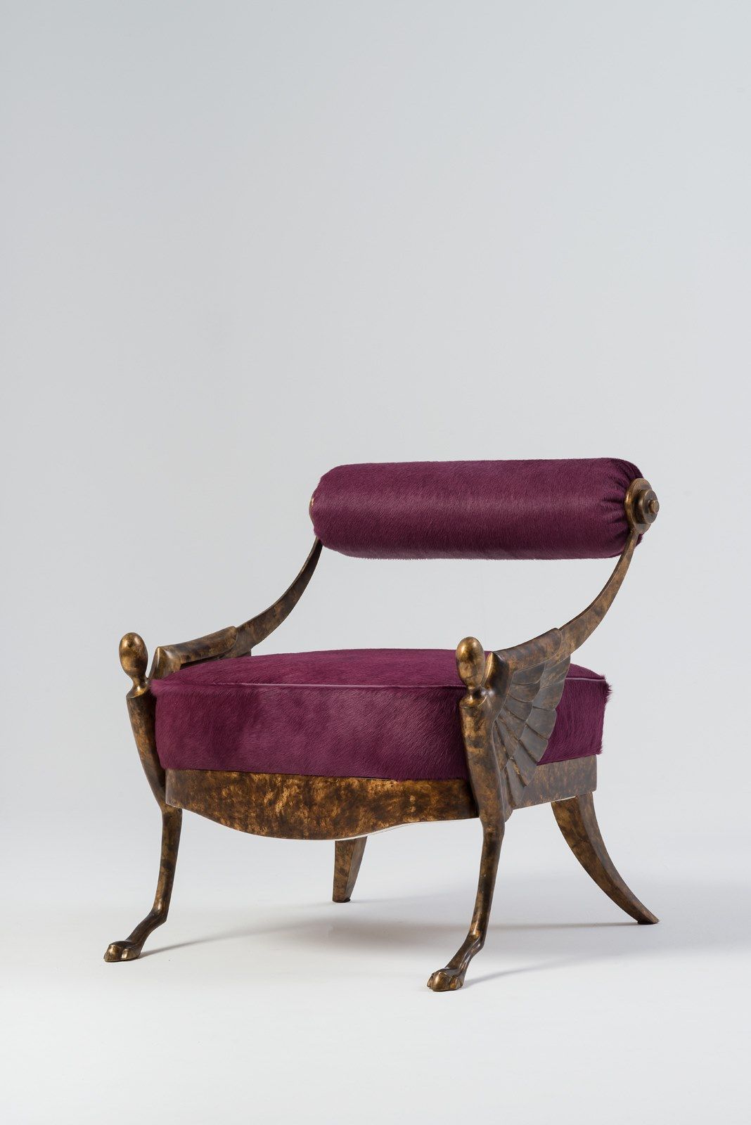 Кресло из овечьей шерсти и травленой латуни Mantellassi 1926 OVER ARCH-00076867 - Вид №4