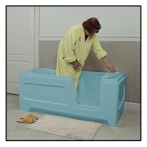 Ванна с дверцей Akcjum Relax 160-80-RH-G лежачая правосторонняя голубая