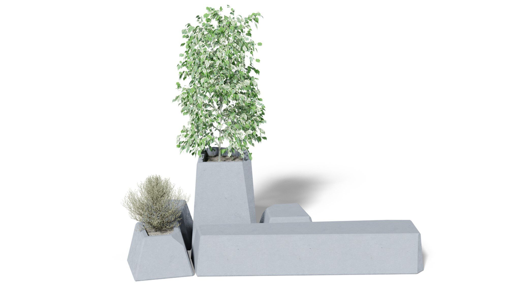 Бетонная скамья без спинки amop Cru ARCH-00075619