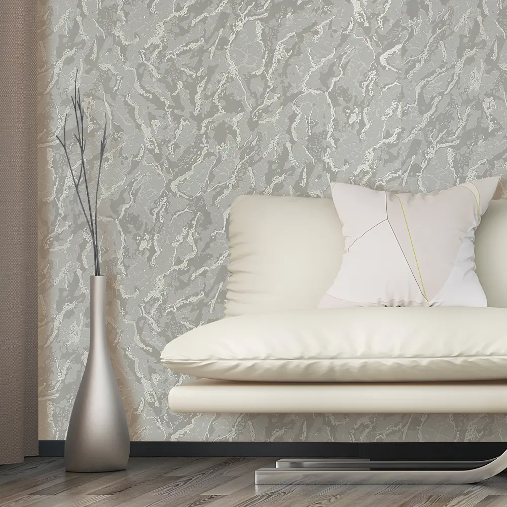 Обои флизелиновые Кристалл темно-серые 1.06 м 0333-21 BELVINIL STLM-2211443 - Вид №3