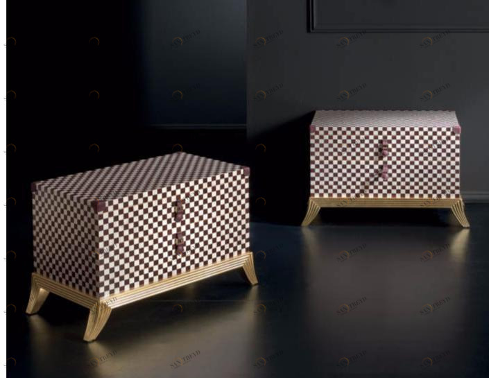 Rozzoni Тумбочка прикроватная лакированная прямоугольная с ящиками Roma sun-id-1429082