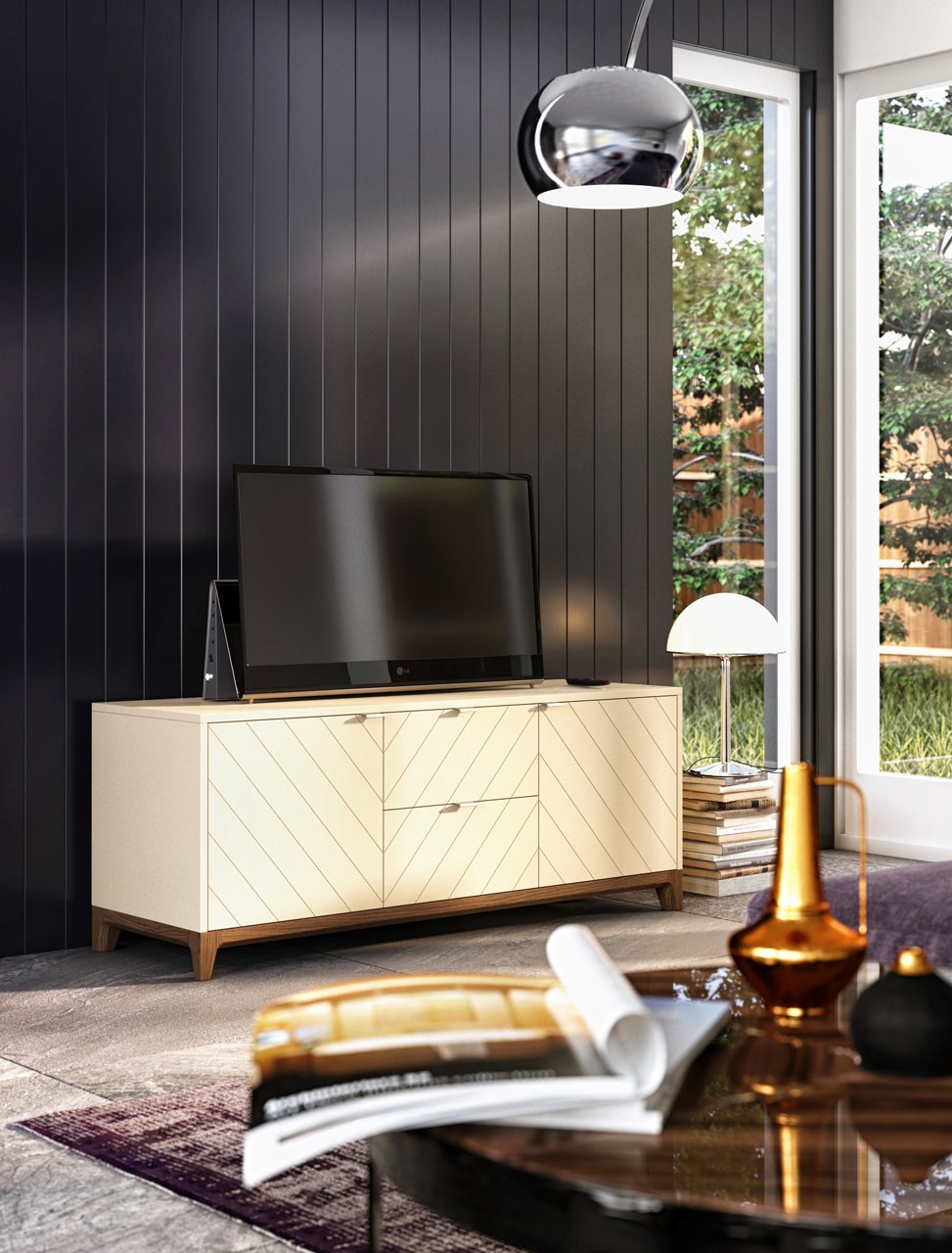 Тумба под телевизор с ящиками белая Case THE IDEA  210253 Белый  - Вид №2