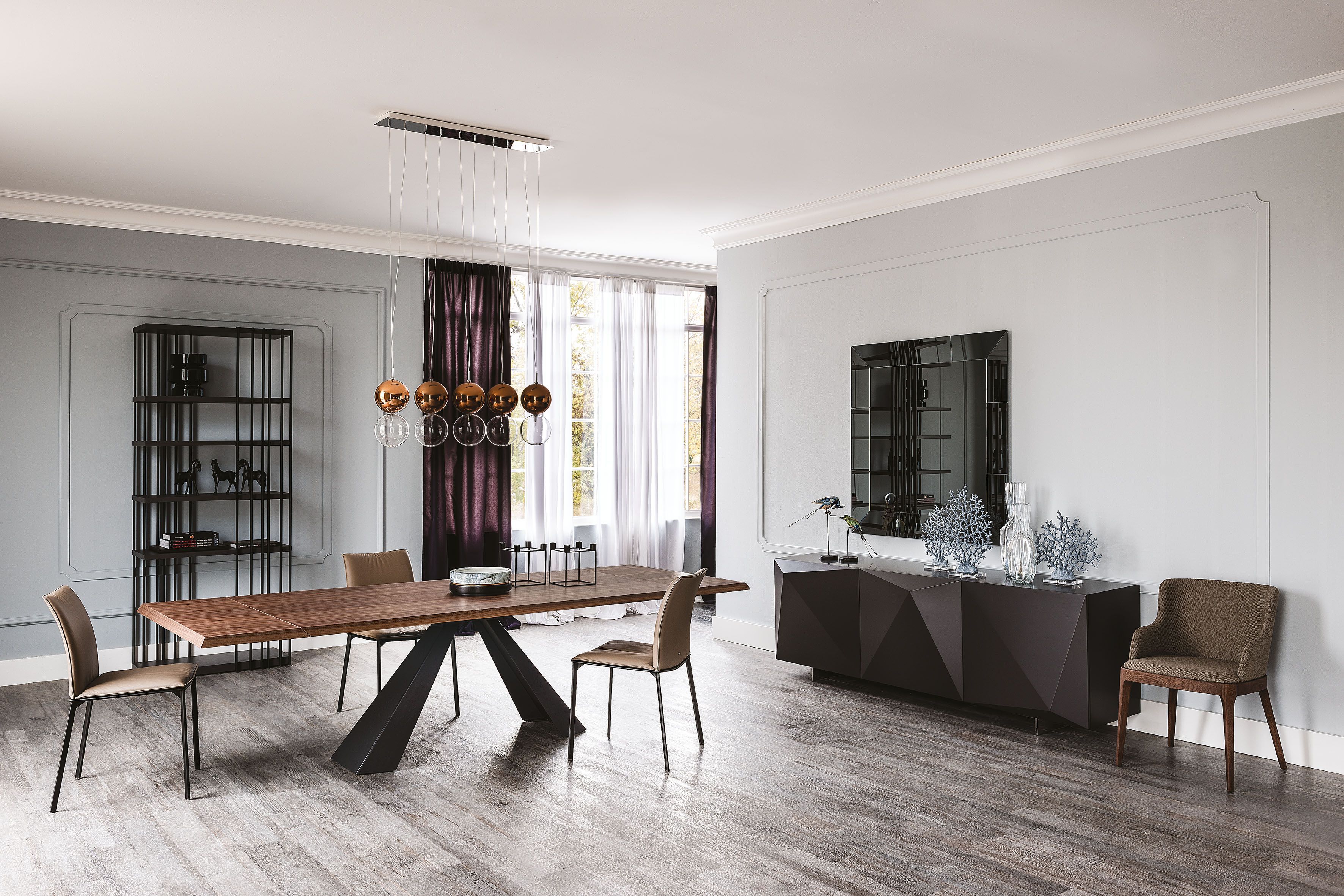 Прямоугольный выдвижной стол из стали и дерева Cattelan italia ELIOT WOOD DRIVE ARCH-00038850 - Вид №4