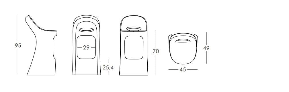 Табурет из полиэтилена SLIDE ARCH-00034035 - Вид №8