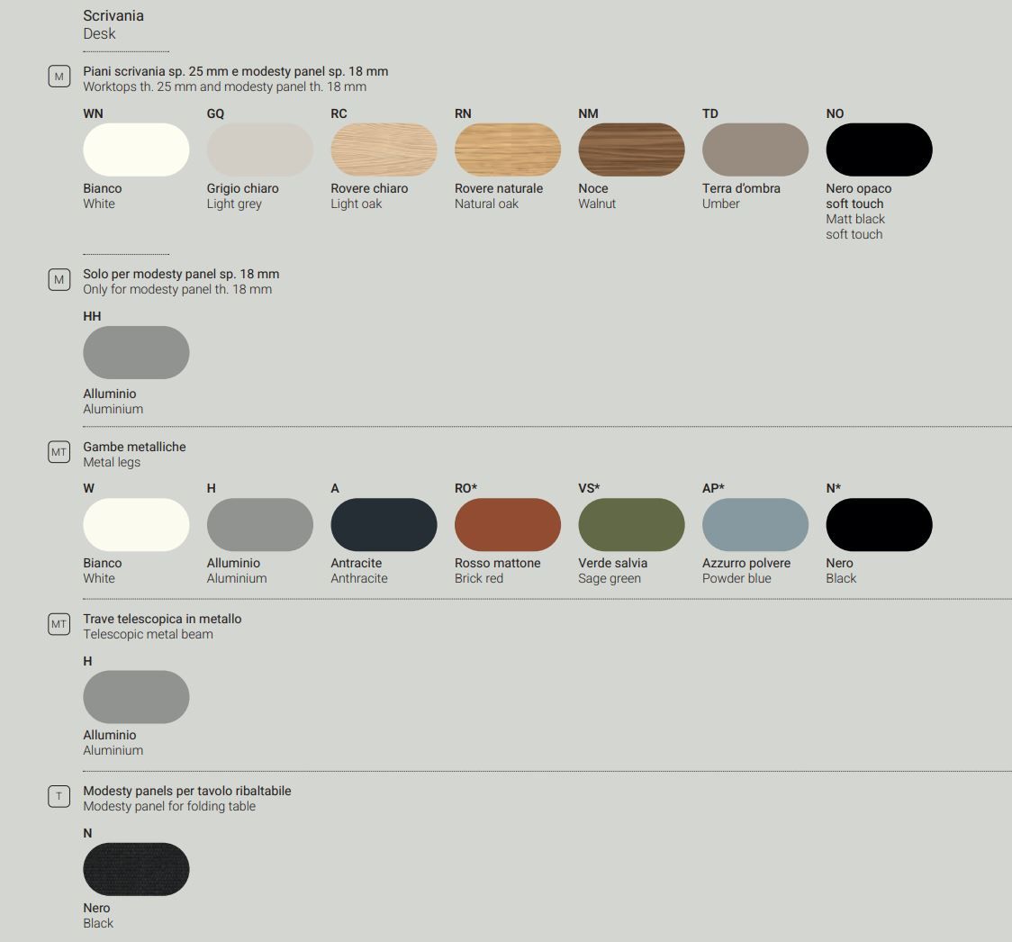 Секционная рабочая станция из меламина и металла DVO Nobu ARCH-00074289 - Вид №4