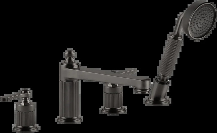 Смеситель для ванны 65045 707 Gessi Venti20 ЧЕРНЫЙ МЕТАЛЛ BR. PVD