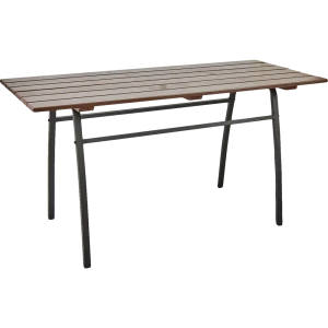 Стол садовый разборный Garden 146x75x60 см металл/дерево каштановый 82608836 STLM-2199281